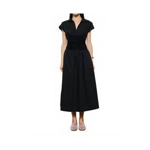 NEW LOUCIA cairo collared maxi dress in black